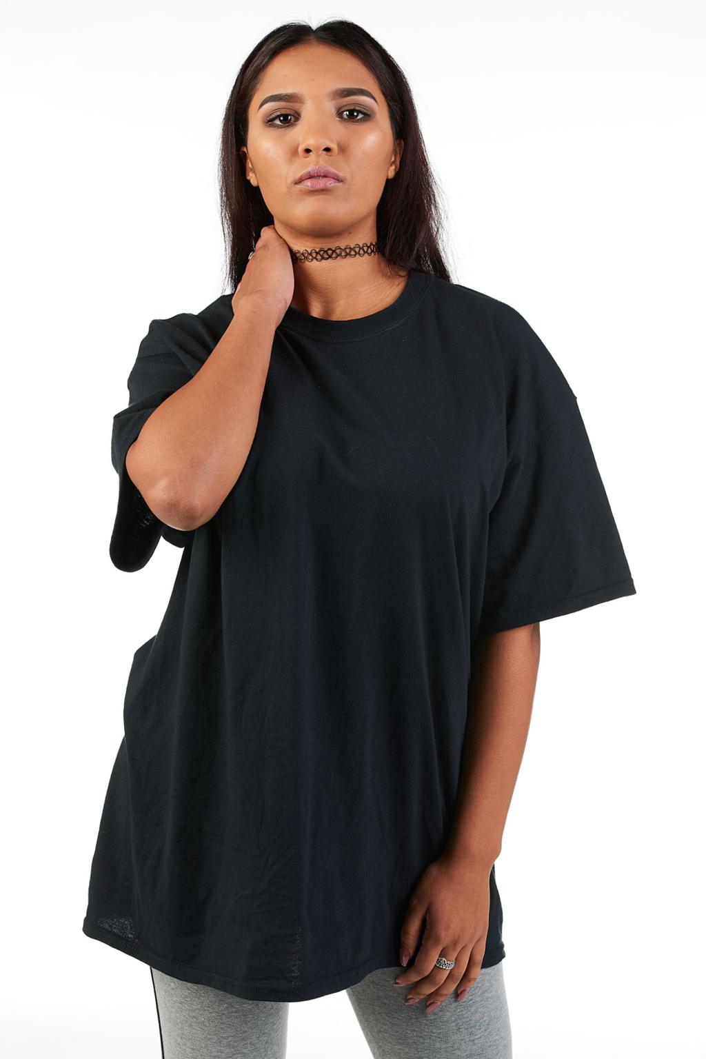 Urban Oversized Graphic Tee – Black